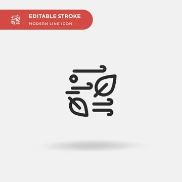 Windy Simple vector icon. Illustration symbol design template for web mobile  Stock Illustration
