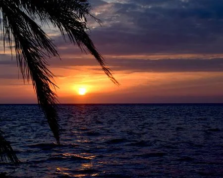 Windy sunset at hudson beach Stock Photos