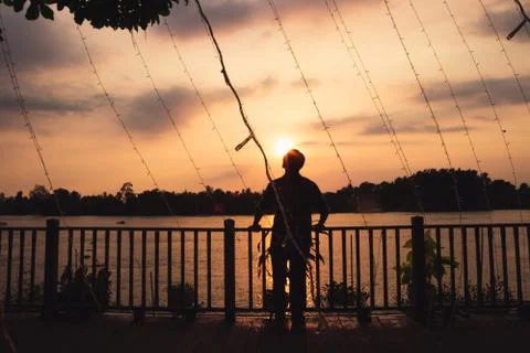 Windy Sunset Vibes Stock Photos