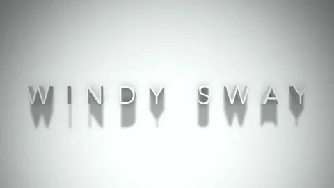 Windy sway 3D title animation with shadows on a white background Video stock 297510162