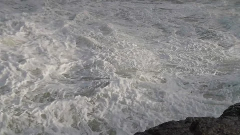 Windy Waves in Crete Greece Stock Footage 329618450