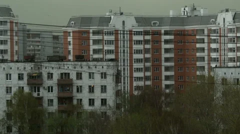 Windy weather in city Stock Footage 67987086