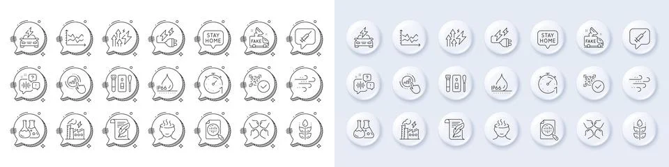 Windy weather, Feather and Timer line icons. For web app, printing. Line icons イラスト素材