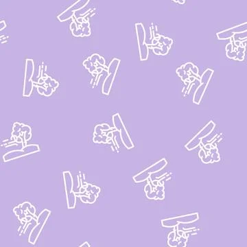 Windy weather line vector seamless pattern Illustrazione stock