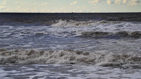 Windy winter day on Baltic sea. Stock Footage 101508461