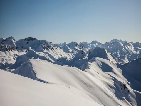 Windy winter landscape. Moving Shadows time lapse. Aerial Stock-Footage 83691080