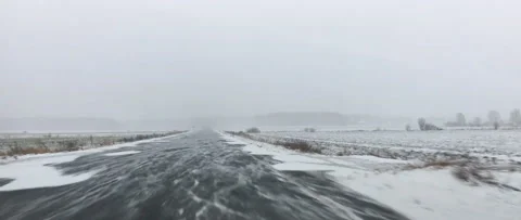 Windy winter road Stock Footage 165358584