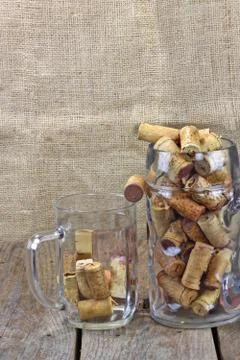 Wine against beer Stock Photos