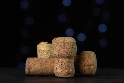 Wine and champagne corks Stock Photos