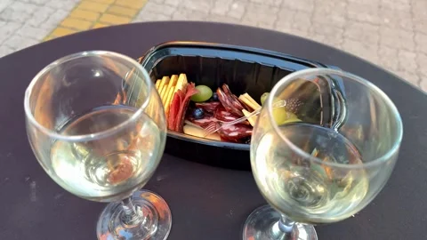 Wine and Charcuterie Stock Footage 312944942