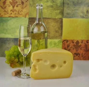 Wine and cheese Stock Photos