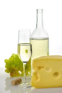 Wine and cheese Stock Photos