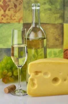 Wine and cheese Stock Photos