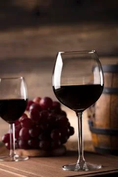 Wine and cheese. Stock Photos