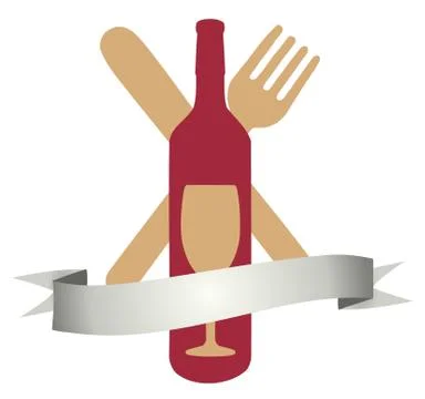 Wine and Dine Stock Illustration