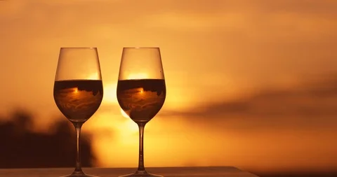 Wine and dine at sunset Vídeo Stock 118244609
