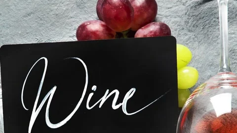 Wine and grape Video stock 201907616