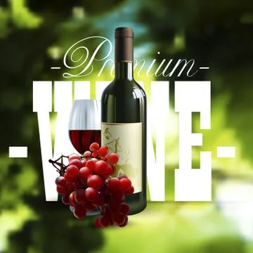 Wine and grapevine Ilustração Stock
