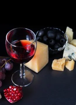 Wine and snacks Foto stock