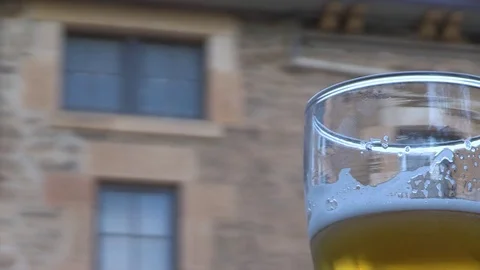 Wine and a window of a building Stock Footage 84958393