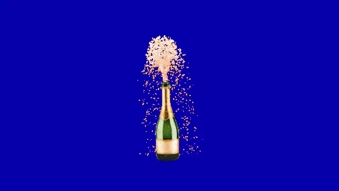 Wine animation on blue background 库存影片 334116522