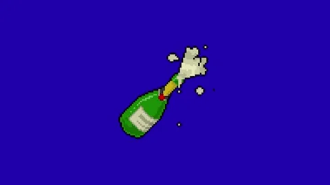 Wine animation on blue background 库存影片 334116525