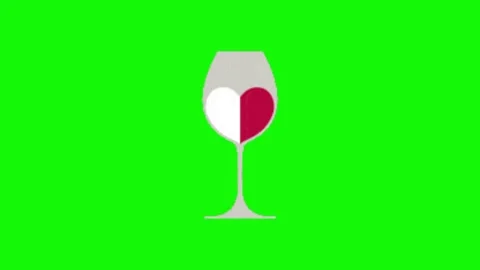Wine animatuon on green screen Vidéo 328555117