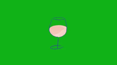 Wine animatuon on green screen Vidéo 332953892