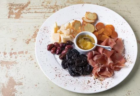 Wine appetizer set. Stock Photos