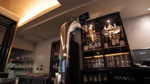 A wine bar Stock Footage 104685253