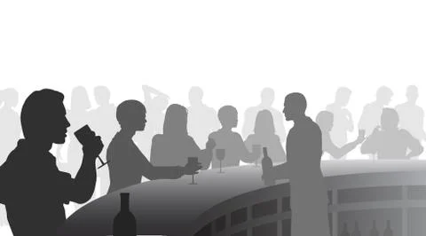 Wine bar Stock-Illustration