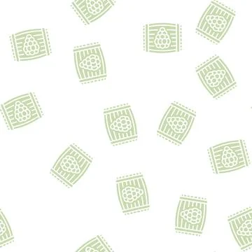 Wine barrel glyph seamless pattern Stock Illustration