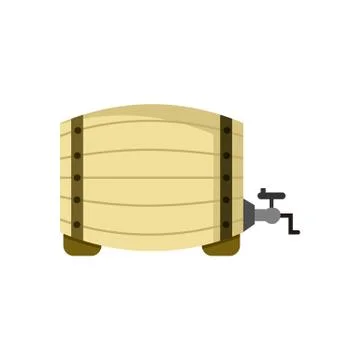 Wine Barrel Icon Vector Illustration Stock Illustration