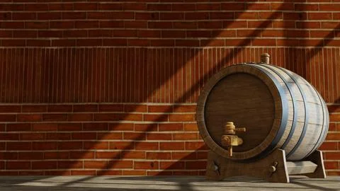 Wine Barrel Ilustración de archivo