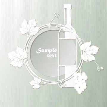 A wine barrel with a vine. Vector. Stock Illustration