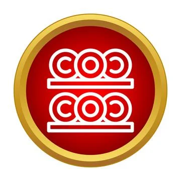 Wine barrels aging storage icon for beverage industry Stock Illustration