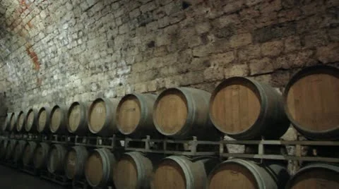 Wine Barrels Stock Footage 10964618