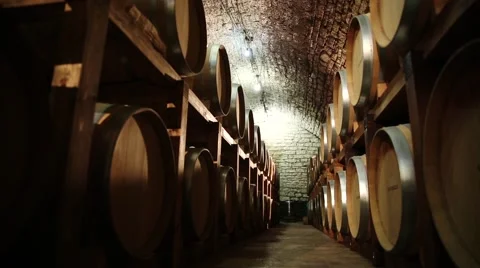 Wine barrels Stock Footage
