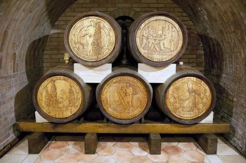 Wine barrels Foto stock