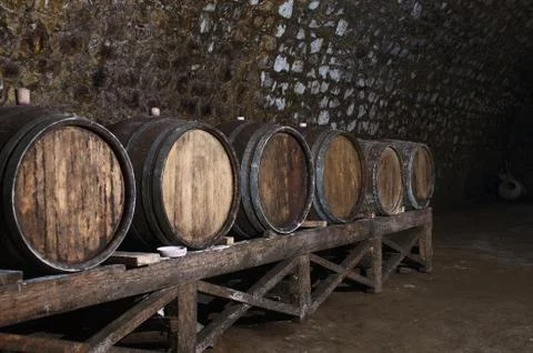 Wine barrels Stock Photos