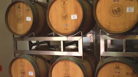 Wine barrels in winery 스톡 동영상 25295462