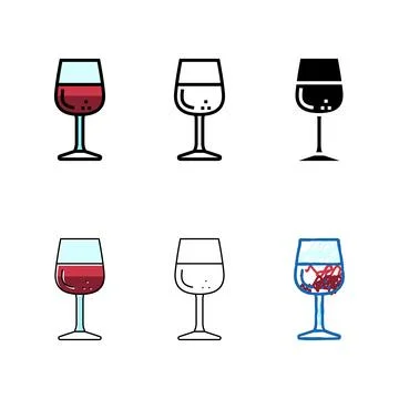 Wine beverage drink color range icon vector Stock Illustration