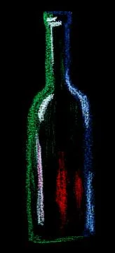 Wine on black Stock Illustration