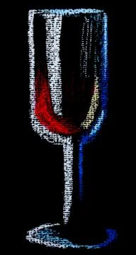 Wine on black Stock Illustration