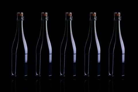 Wine bottle on black Stock Photos