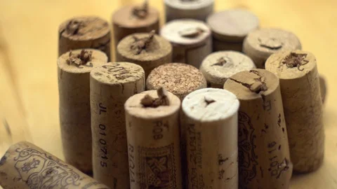 Wine bottle corks Stock Footage 94629788