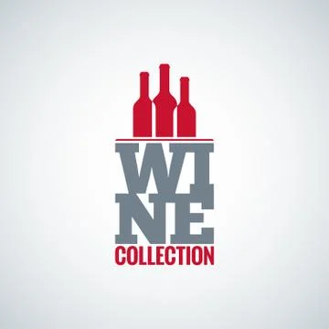 Wine bottle glass design vector background Stock Illustration