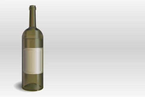 Wine bottle on the gray background vector illustration Stock Illustration