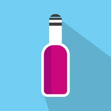 Wine bottle icon vector on color background. wine bottle symbol illustration  Stock Illustration