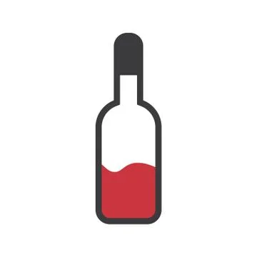 Wine bottle icon vector on white background. wine bottle symbol illustration  Stock Illustration